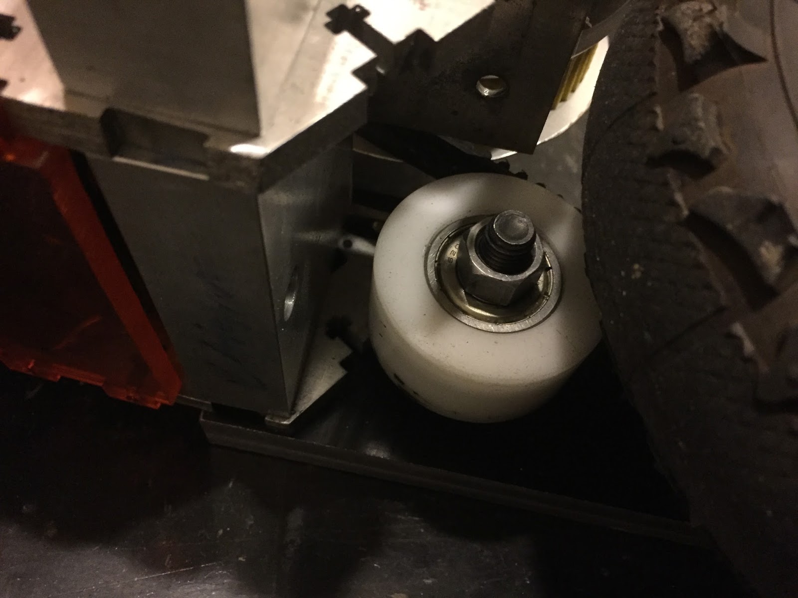 Up close of the tensioner