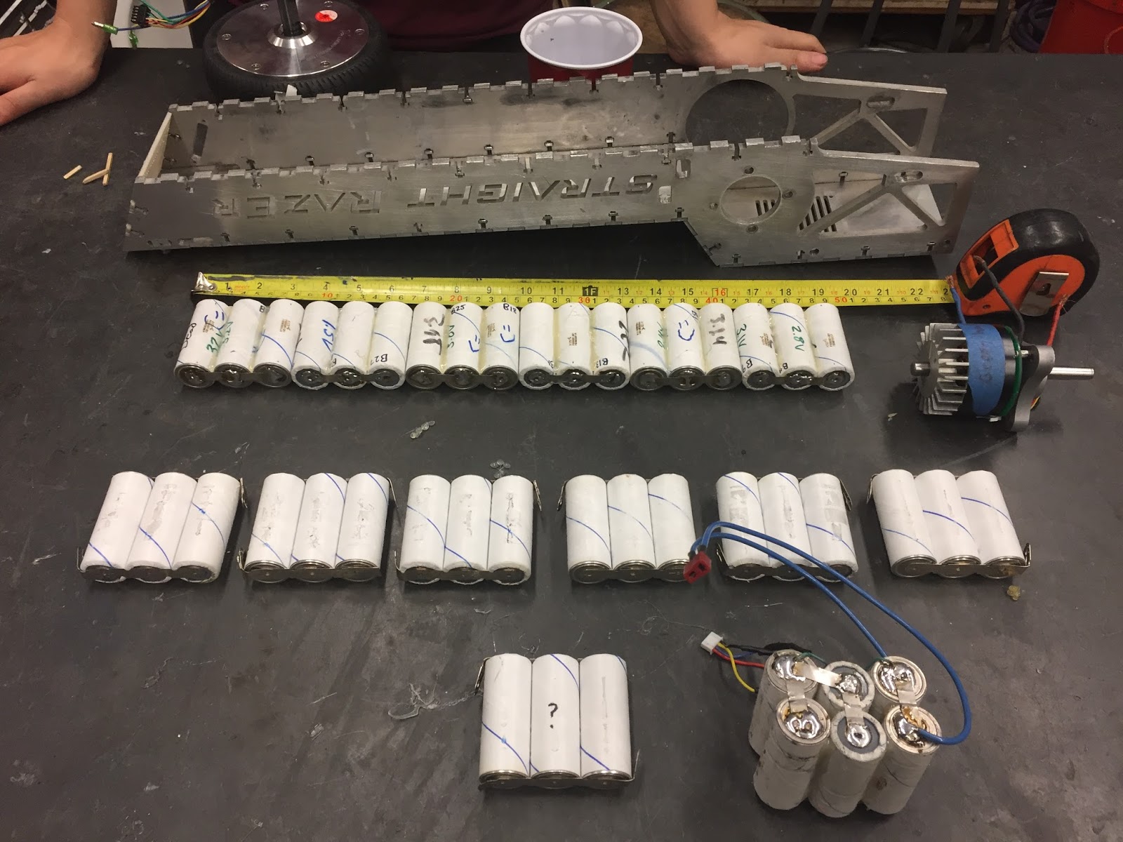 The cells assembled in parallel first