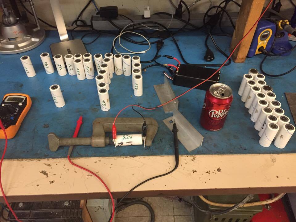 The clamp is used as a battery holder