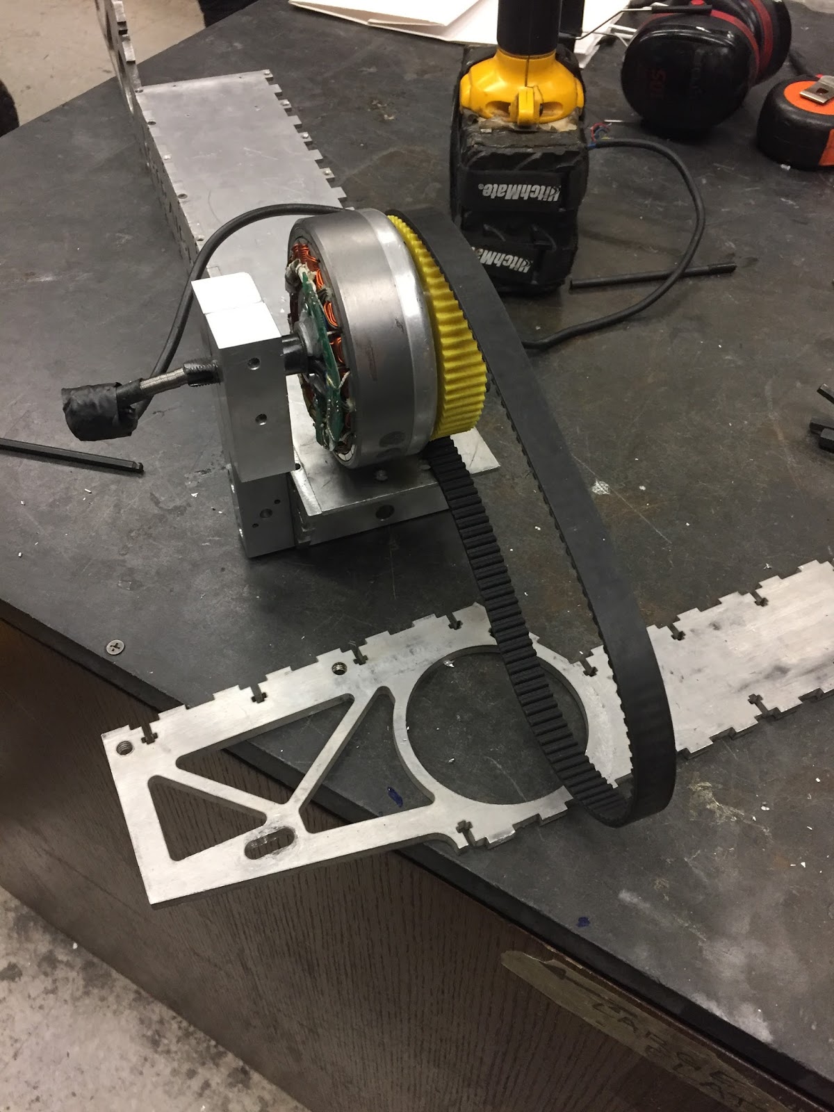 The motor mount on the scooter