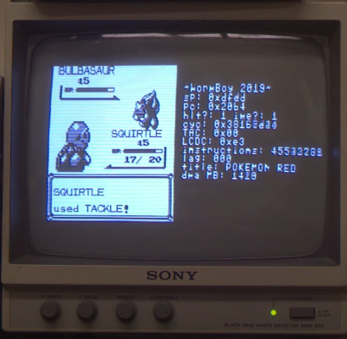 An STM32 emulating the Gameboy and generating NTSC video output