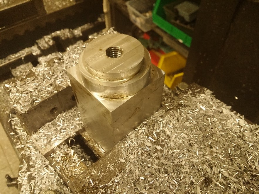 The top of this is round to clear the inside of the hemisphere