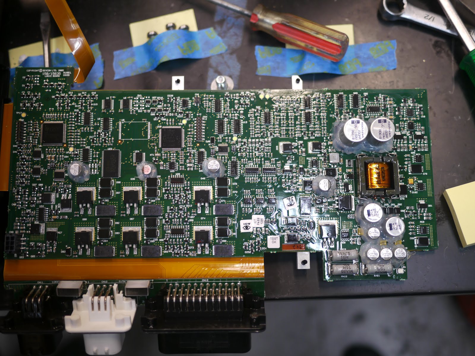 The logic board, impressively complicated